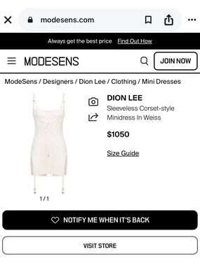 Dion Lee White Corset-Style Mini Dress with Garter Straps